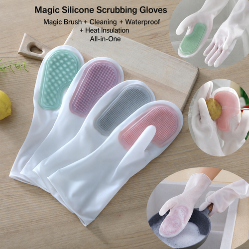 Magic Sillicone Scrubbing Gloves